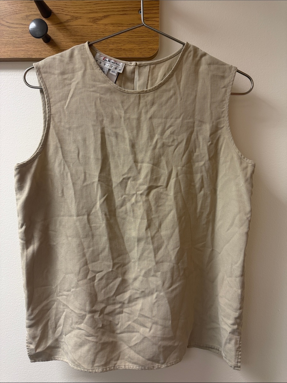 Talbots 90's Silk Sleeveless Beige Top  - Women Tops